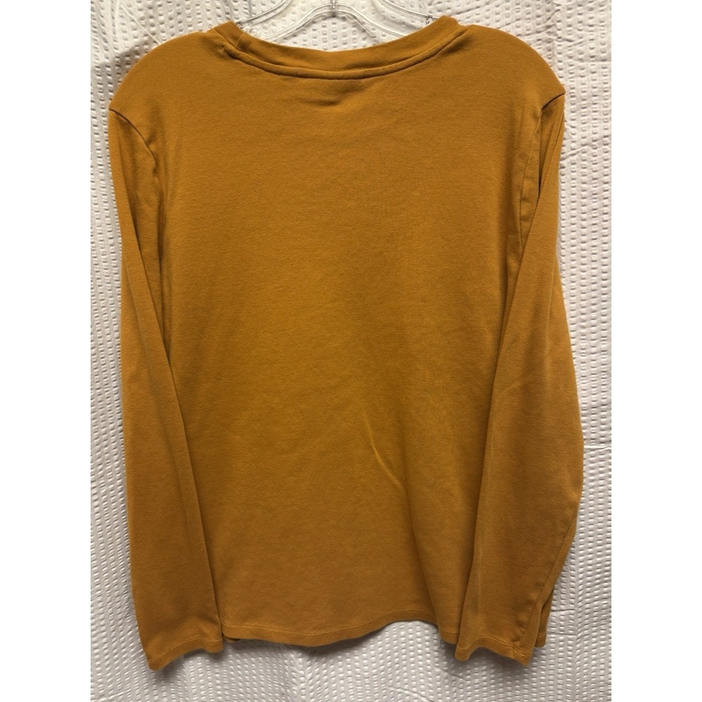 Rafaella Women's XL Mustard Long Sleeve Lightweight Sweater Button Embellished - Picture 9 of 11